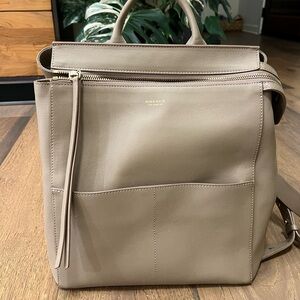 Mina Baie Harper Midi Leather Diaper Bag - BROKEN ZIPPER (part to fix included)